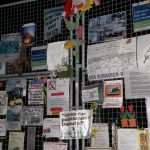 Der Bauzaun in Stuttgart am Hauptbahnhof Kopfbahnhof Nordausgang, Oktober 2011